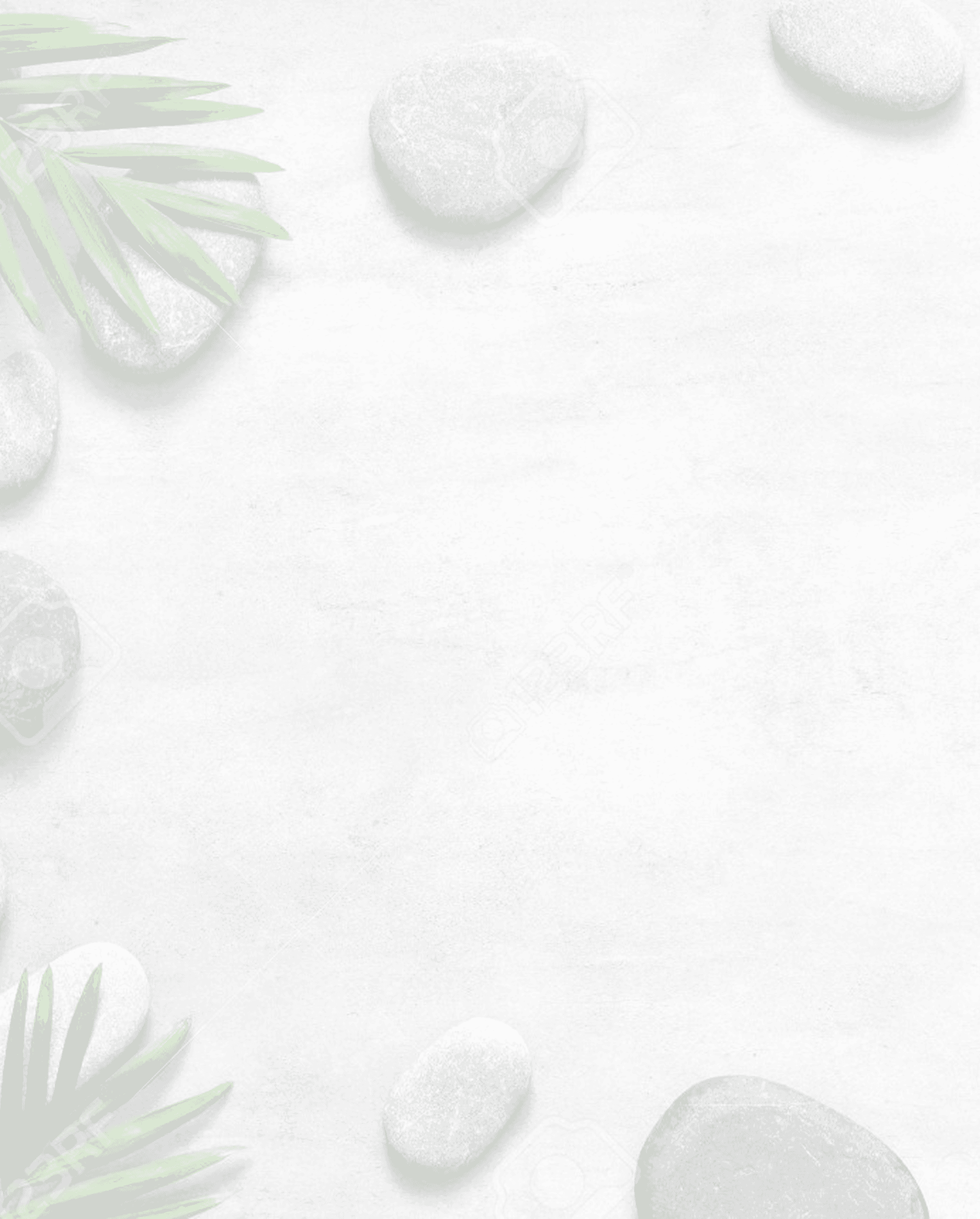 Decorative background with leaves and stones